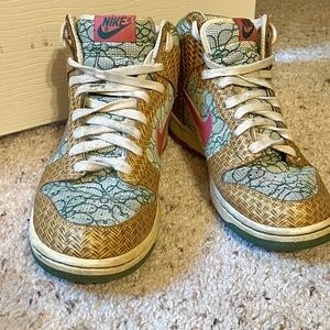 Women’s Green and Tan High Tops